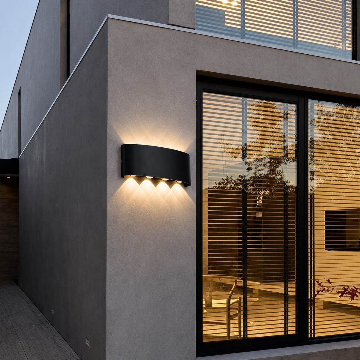 Glintac Modern Black Up Down Wall Light | LED Designer Wall Light (WW)
