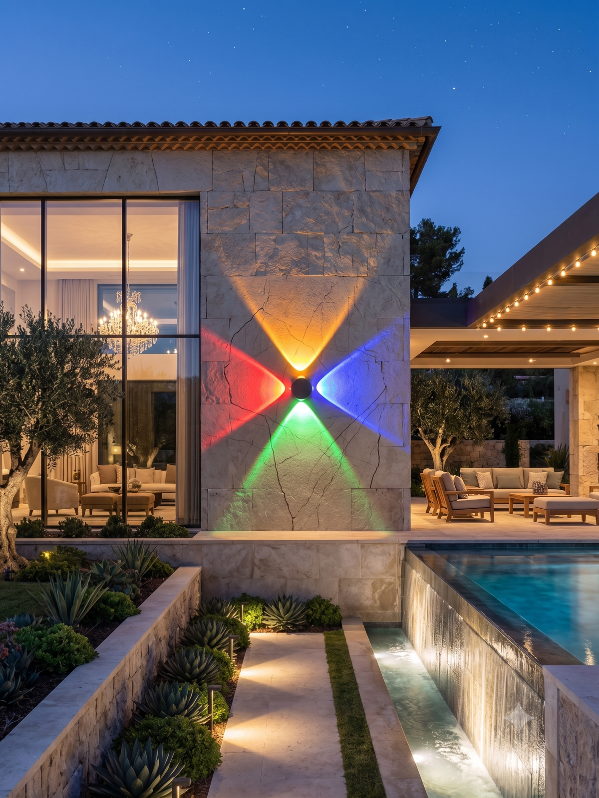 Glintac 4-Way Wallchiere Wall Lamp With Bulb (RGB)