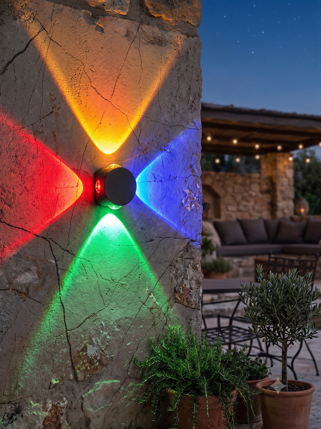 Glintac 4-Way Wallchiere Wall Lamp With Bulb (RGB)