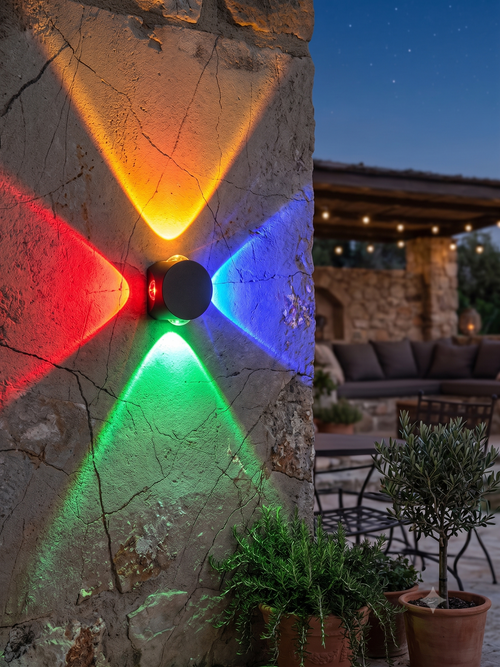 Glintac 4-Way Wallchiere Wall Lamp With Bulb (RGB)