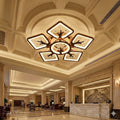 Glintac Crystal Chandelier, 3 Colour Changing WIth Remote Control and Bluetooth (5+1) Waterproof and Gloss Finish