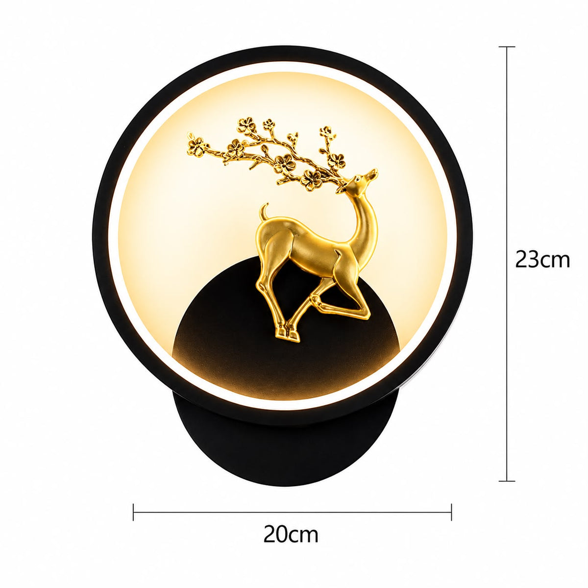Glintac Deer Wall Light With Bulb (ROUND)