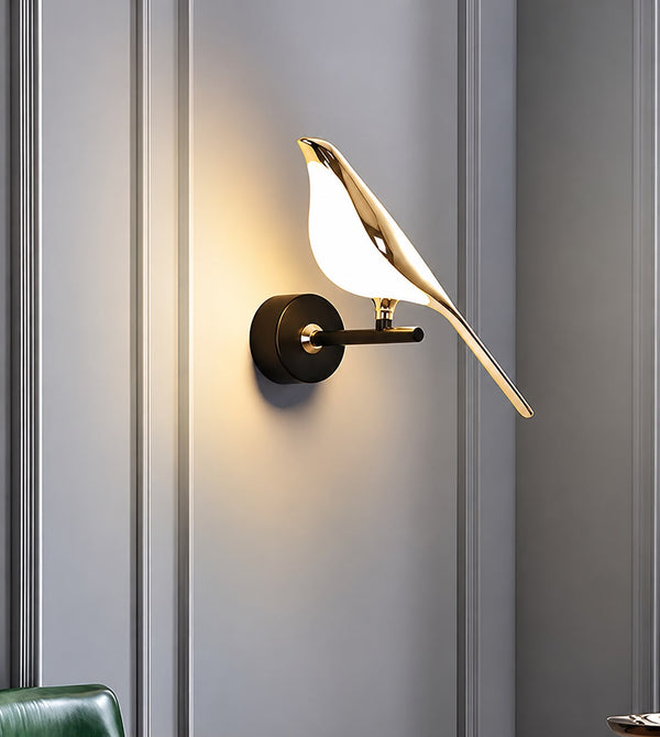 Glintac Bird Wall Light | Modern Gold Decorative Wall Lamp