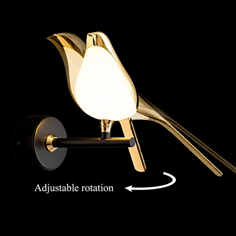 Glintac Bird Wall Light | Modern Gold Decorative Wall Lamp