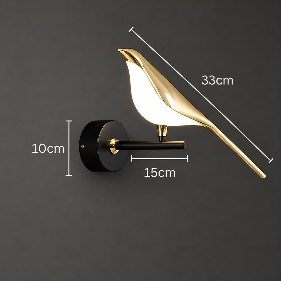 Glintac Bird Wall Light | Modern Gold Decorative Wall Lamp