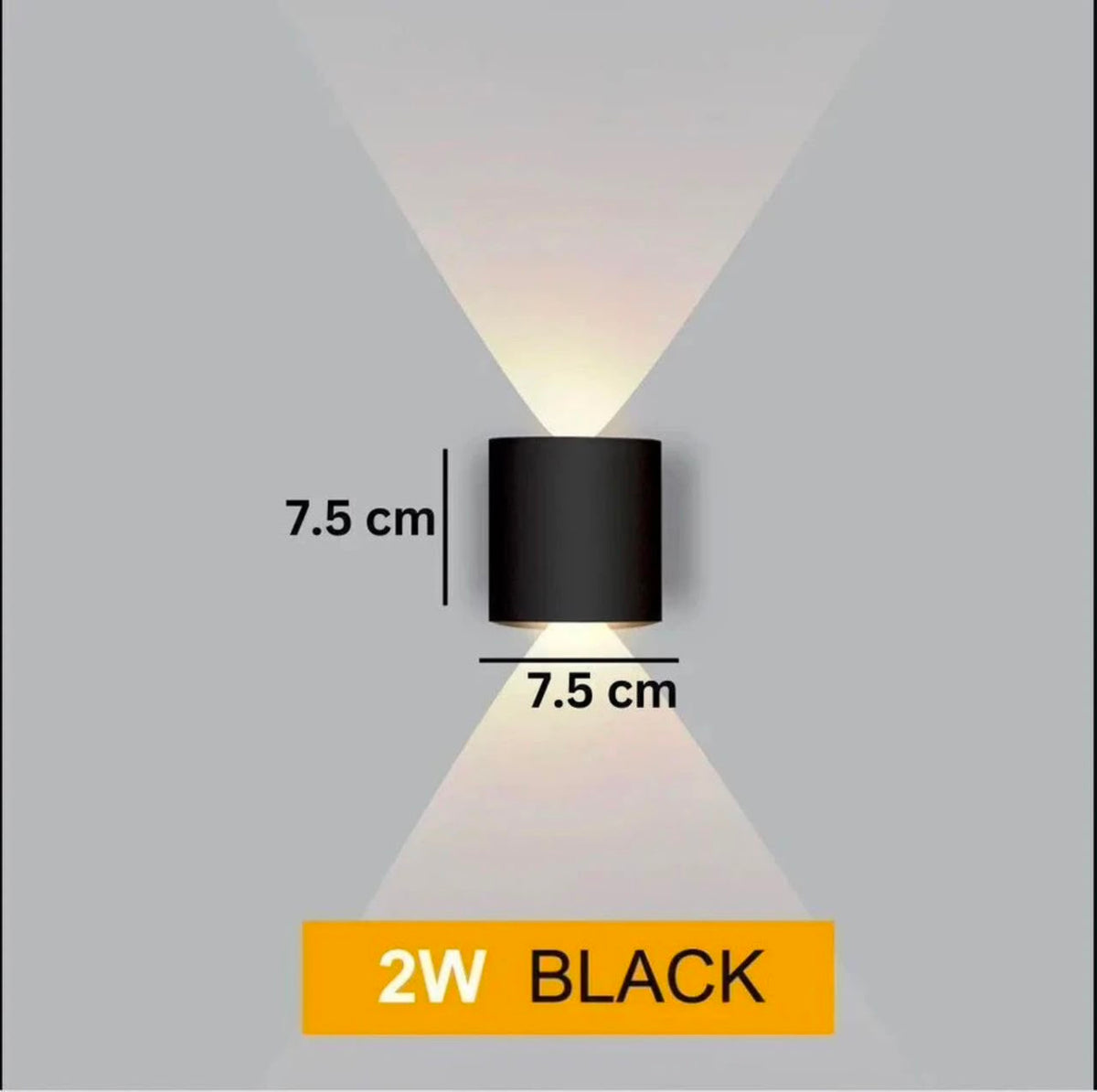 Glintac Modern Black Up Down Wall Light | LED Wall Sconce for Bedroom & Living Room (WW)