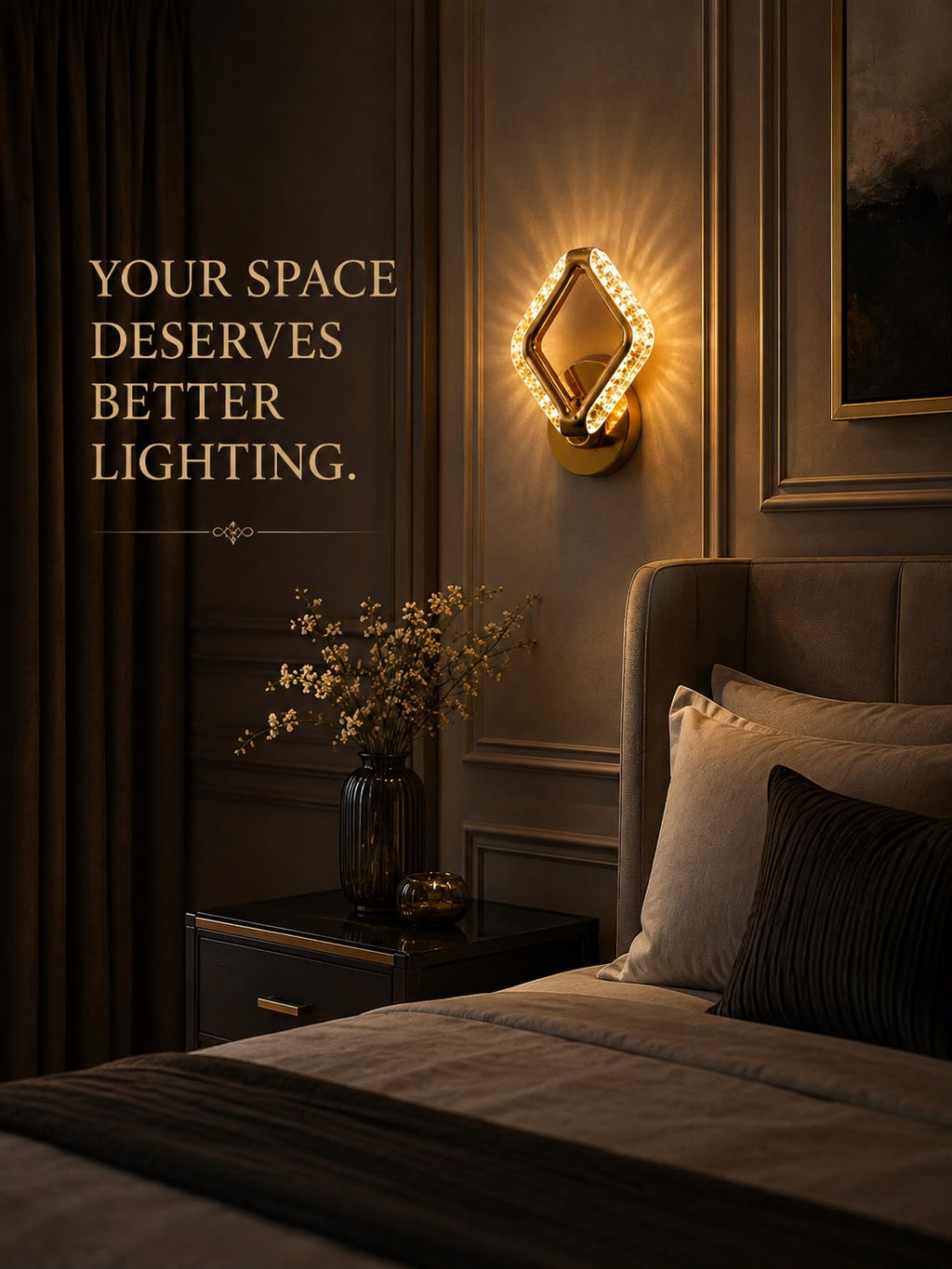 Glintac 8510 Diamond Wallchiere Wall Light