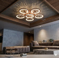 Glintac Crystal Chandelier, 3 Colour Changing WIth Remote Control and Bluetooth (5+1) Waterproof and Gloss Finish