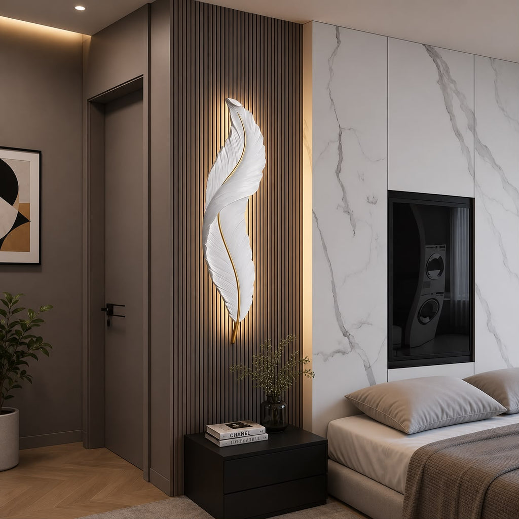 Glintac Feather LED Wall Light | 3 Color Changing Decorative Lamp