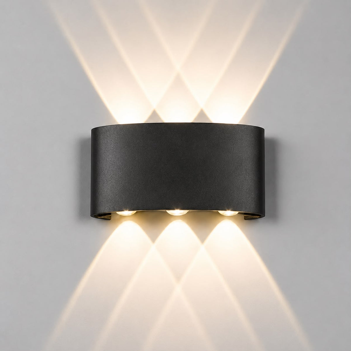Glintac Modern Black Up Down Wall Light | LED Designer Wall Light (WW)